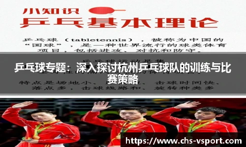 乒乓球专题:深入探讨杭州乒乓球队的训练与比赛策略